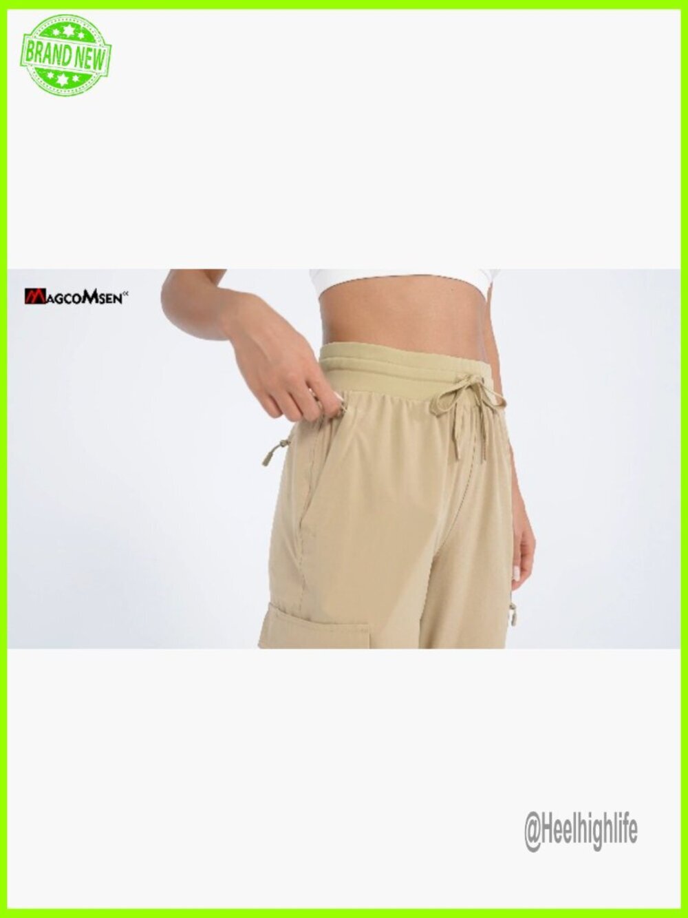 Lightweight Quick-Dry Cargo Joggers with Zipper Pockets for Hiking & Workout - Picture 7 of 7